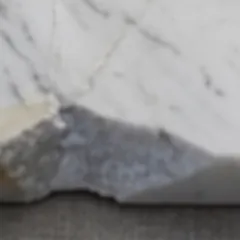 A damaged corner on a marble slab