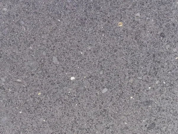 Detail of Lavagrigia: small pores and white dots over the purplish gray grain