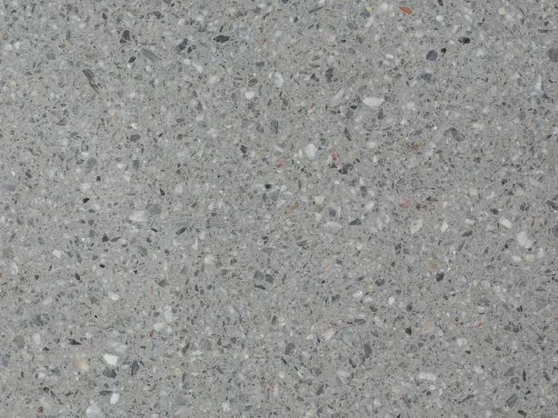 Detail of Fior di Pesco Grey with cement: white and dark fragments spread over the medium gray