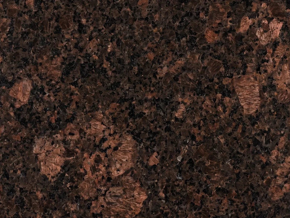 Close-up of a Tan Brown granite slab