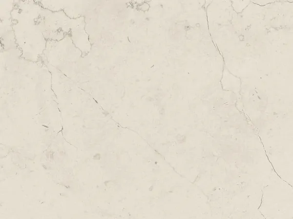 Close-up of Bianco Perlino marble: gray thread veins over the ivory