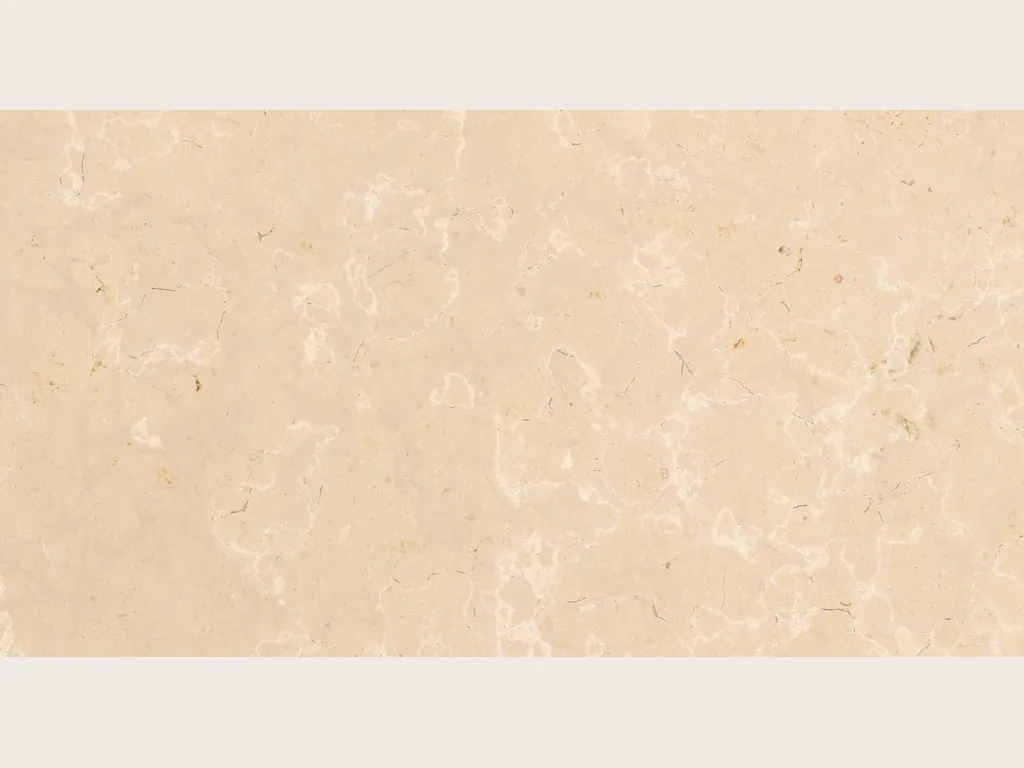 Crema Nuova marble slab: a cloudy warm cream, diffuse light patches and a matte surface
