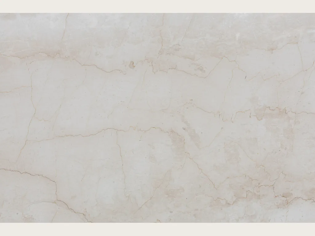 Beige Cremo Italia marble slab: light cream background with sparse, fine beige veins