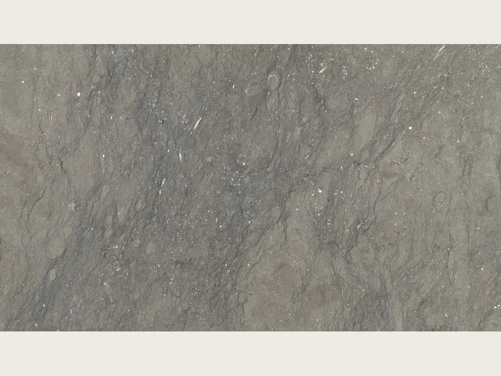 Gray Ebano marble slab: an even gray-brown with small sparkling light specks and soft clouds