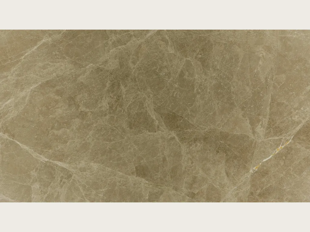 Emperador Light marble slab: light brown background crossed by a fine web of cream veins