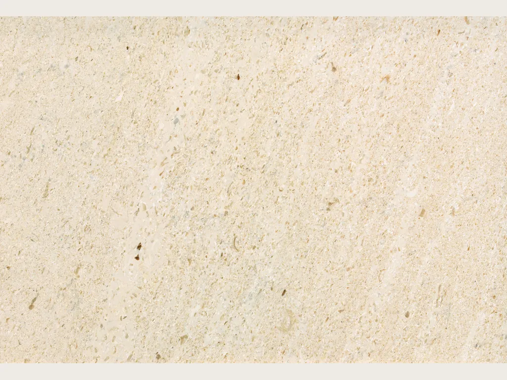 Fior di Crema marble slab: yellowish cream, fine grained, no veins and faint horizontal streaks
