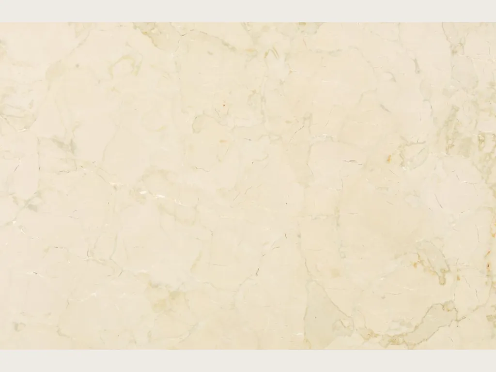 Beige Pietra Orsera marble slab: light cream background with a web of very faint beige veins