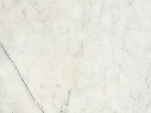 Detail of the Silver Glace white marble slab: the fine gray veins show over the polished white.