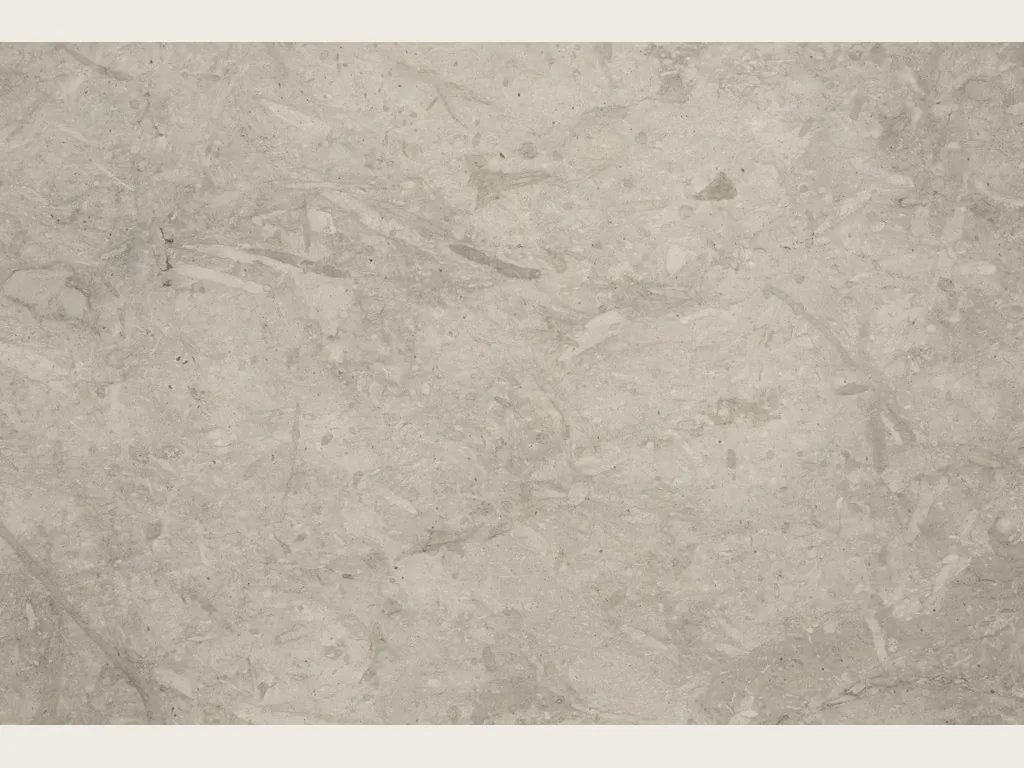 Gray Tala Grey marble slab: diffuse gray clouds over a light beige-gray background