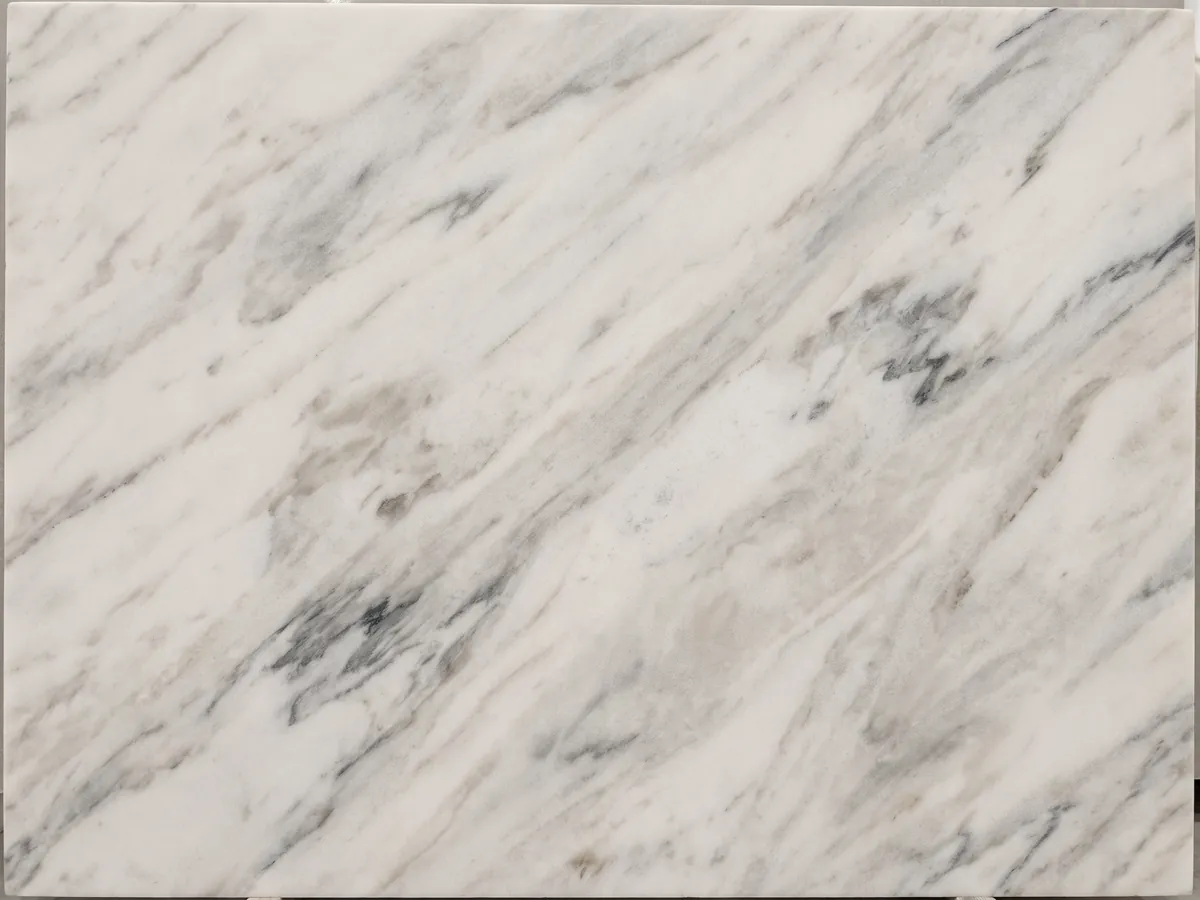 White Volakas marble slab