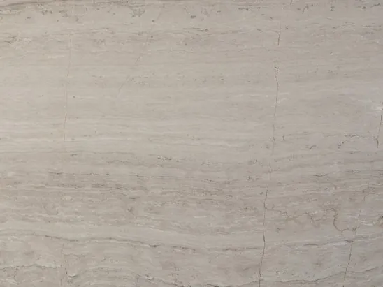 White Wood Marble slab: light gray background with fine horizontal lines that mimic wood grain