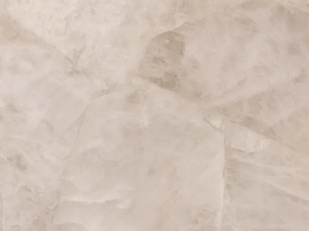 Close-up of White Quartz fragments with diffuse edges and a bright polish