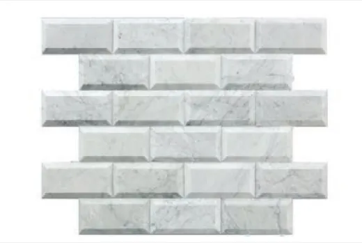 Azulejo metro biselado de mármol